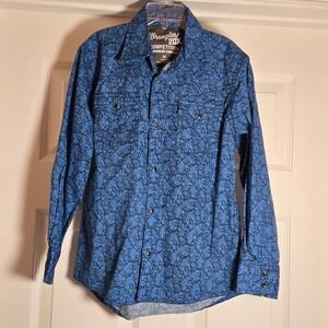Wrangler‎ 20X Advanced Comfort Competition Shirt Floral Snap Front Boy's Size M